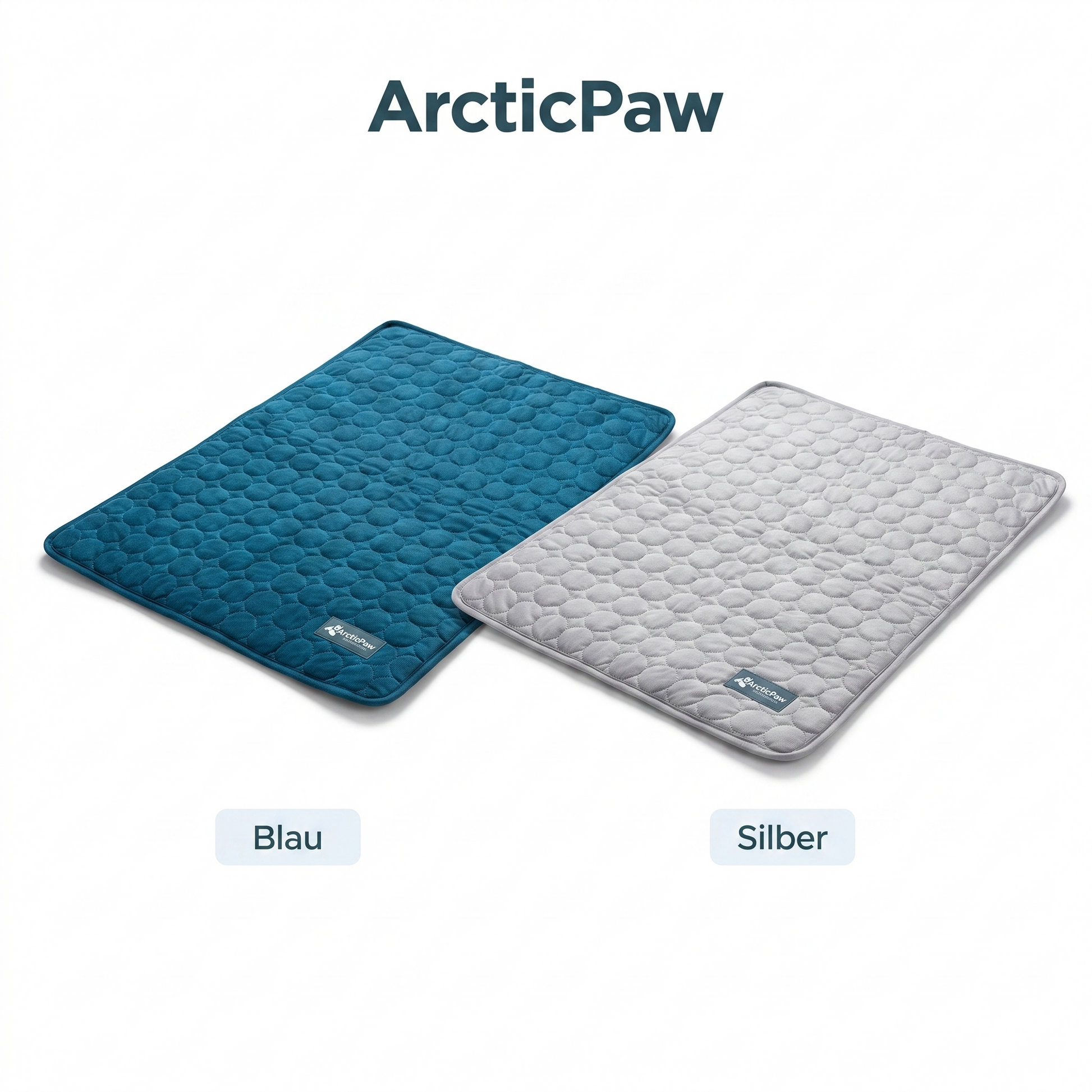 ArcticPaw Kühlmatte – Farbvarianten Blau und Silber