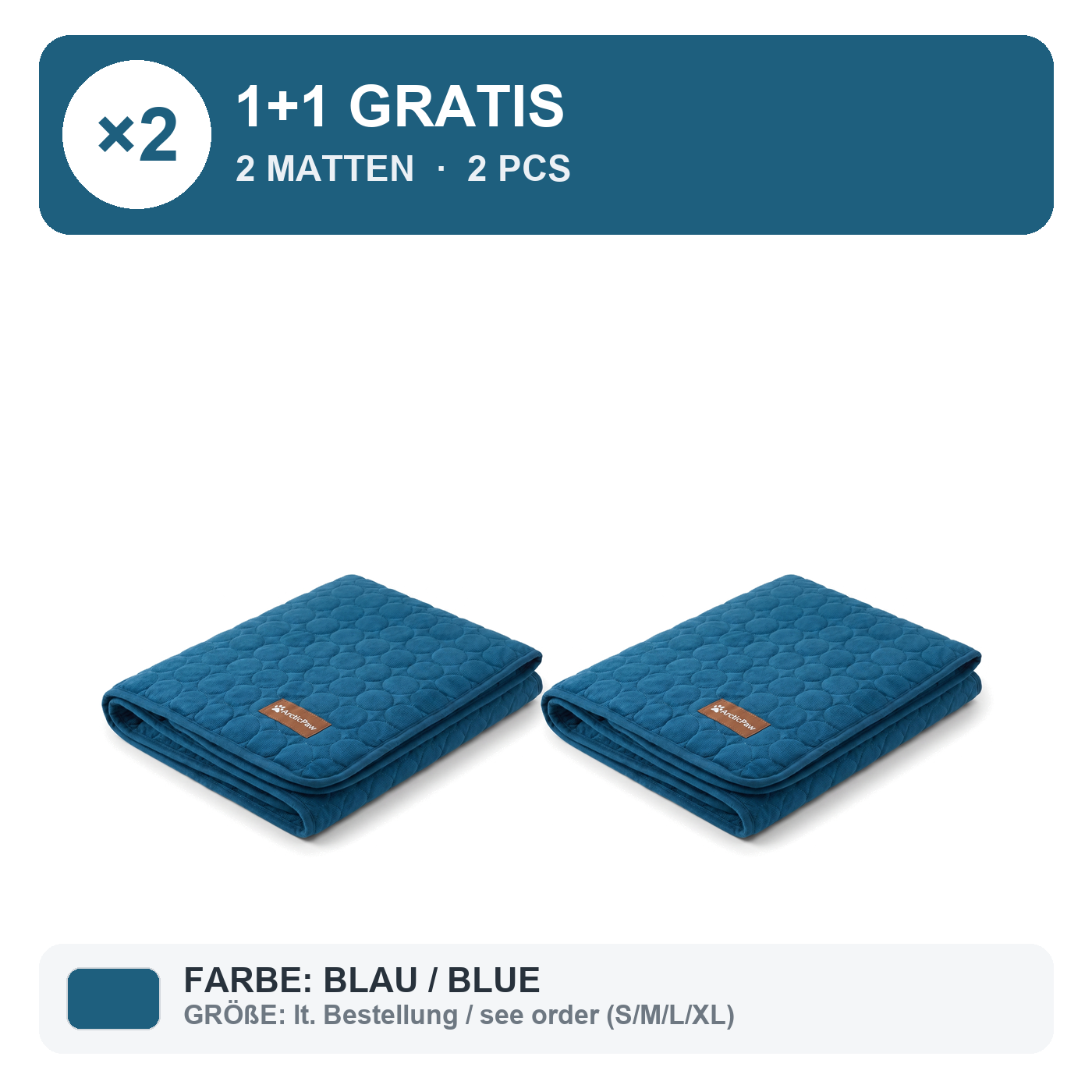BUNDLE 1+1 = 2 Matten / Blau (Lieferanten-Info)